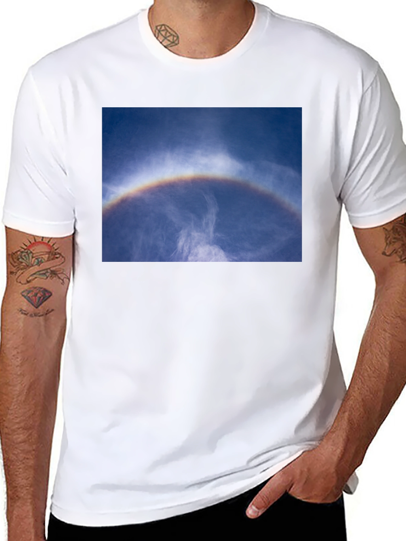 Halo Sky Graphic Black T-Shirt
