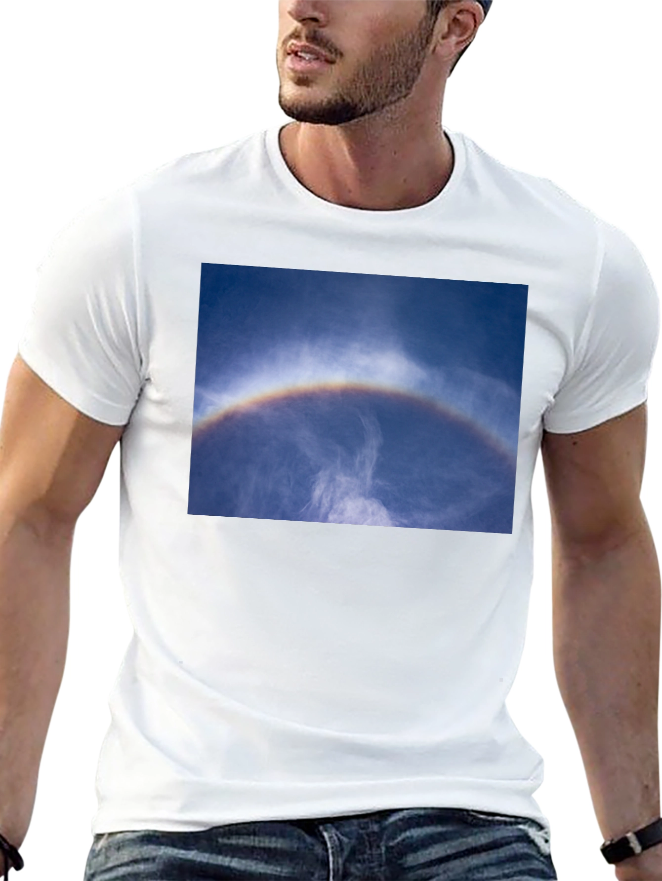 Halo Sky Graphic Black T-Shirt