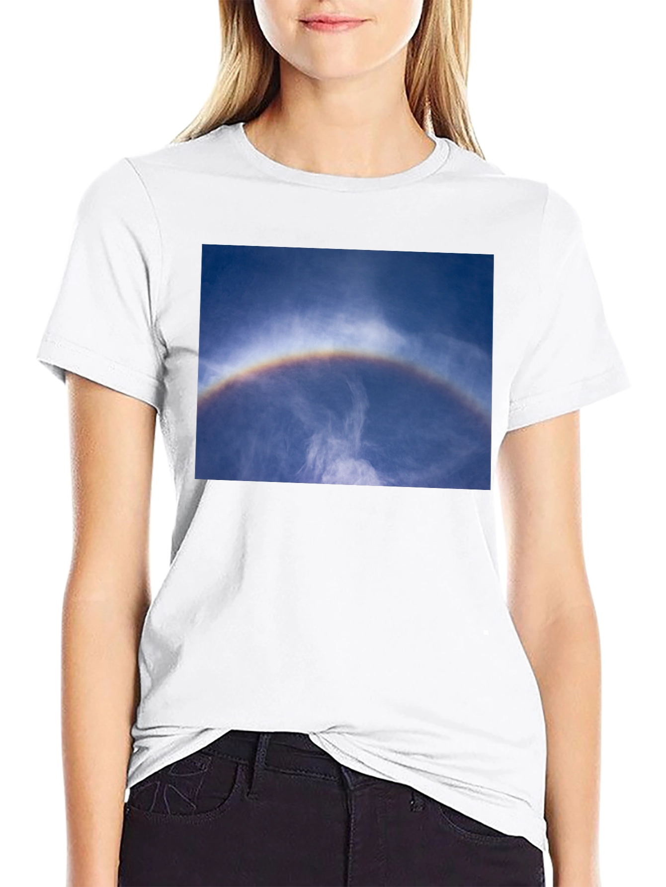 Halo Sky Graphic Black T-Shirt