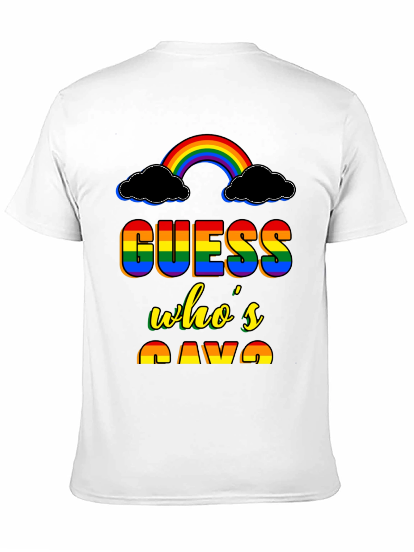Guess Whos Gay T-Shirt Rainbow Pride