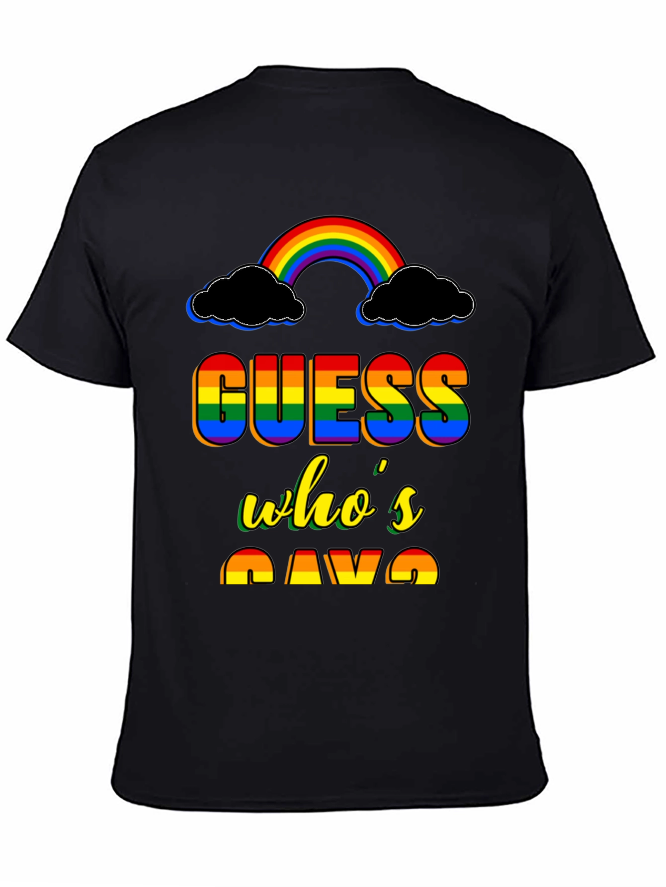 Guess Whos Gay T-Shirt Rainbow Pride
