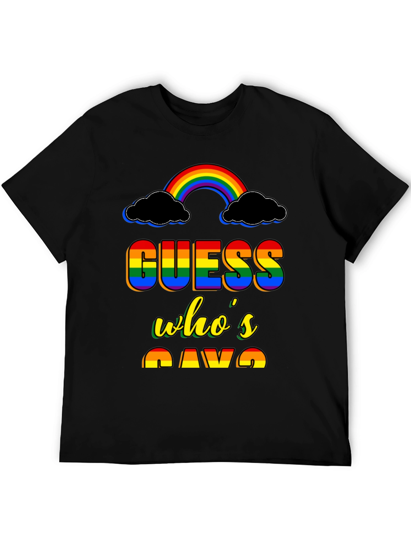 Guess Whos Gay T-Shirt Rainbow Pride