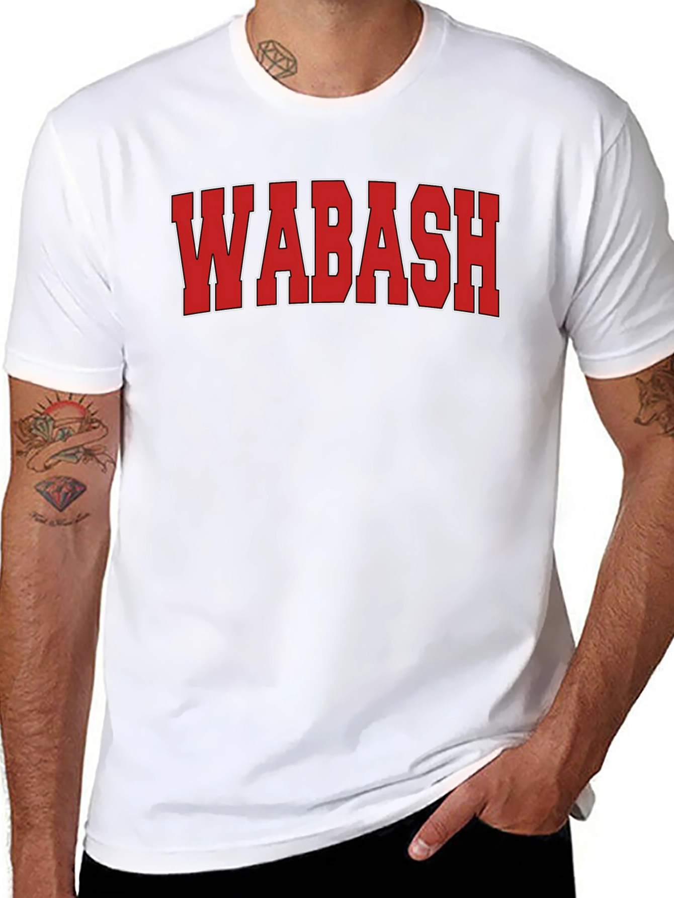 Wabash T-Shirt Black College Apparel