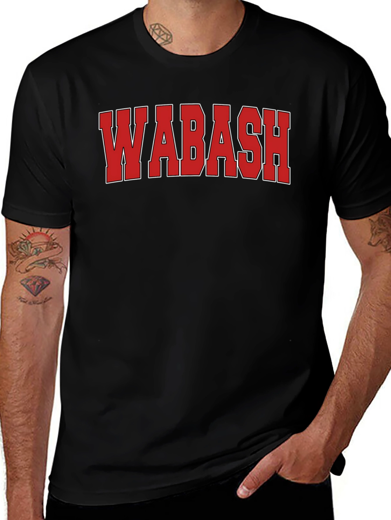 Wabash T-Shirt Black College Apparel