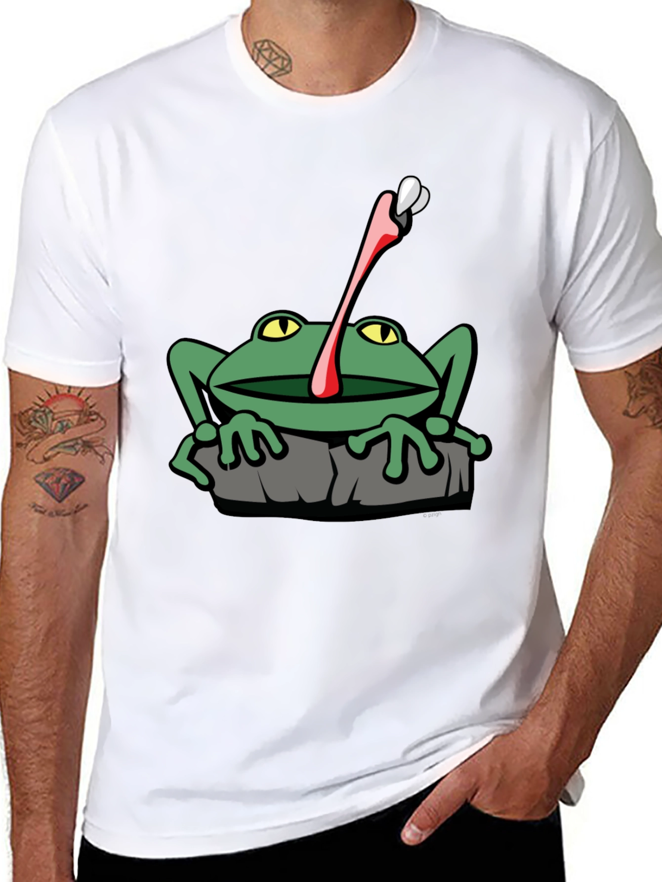 Frog Catching Fly Graphic T-Shirt