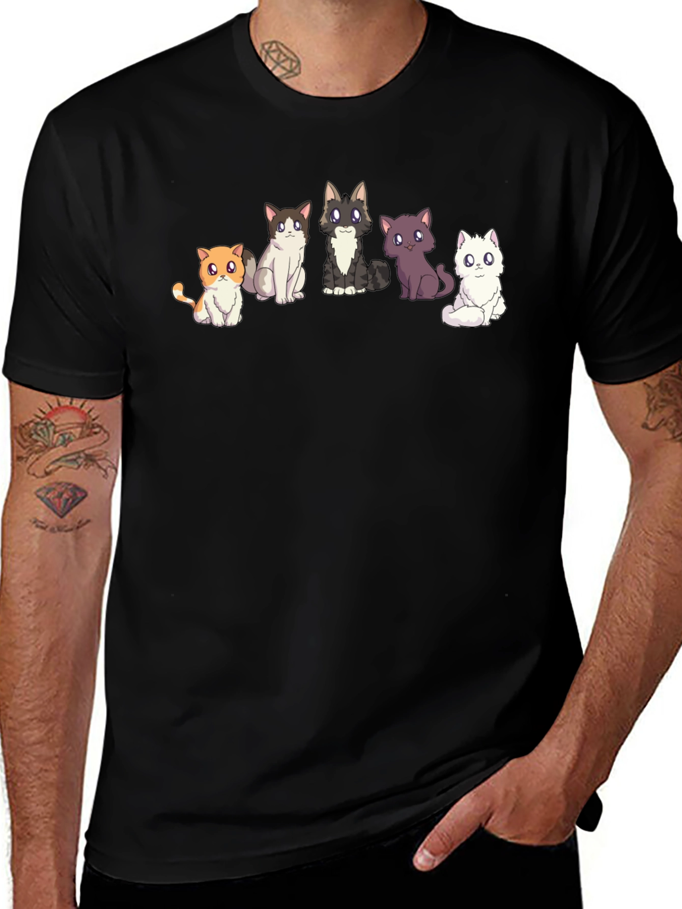 Cute Cartoon Cat T-Shirt