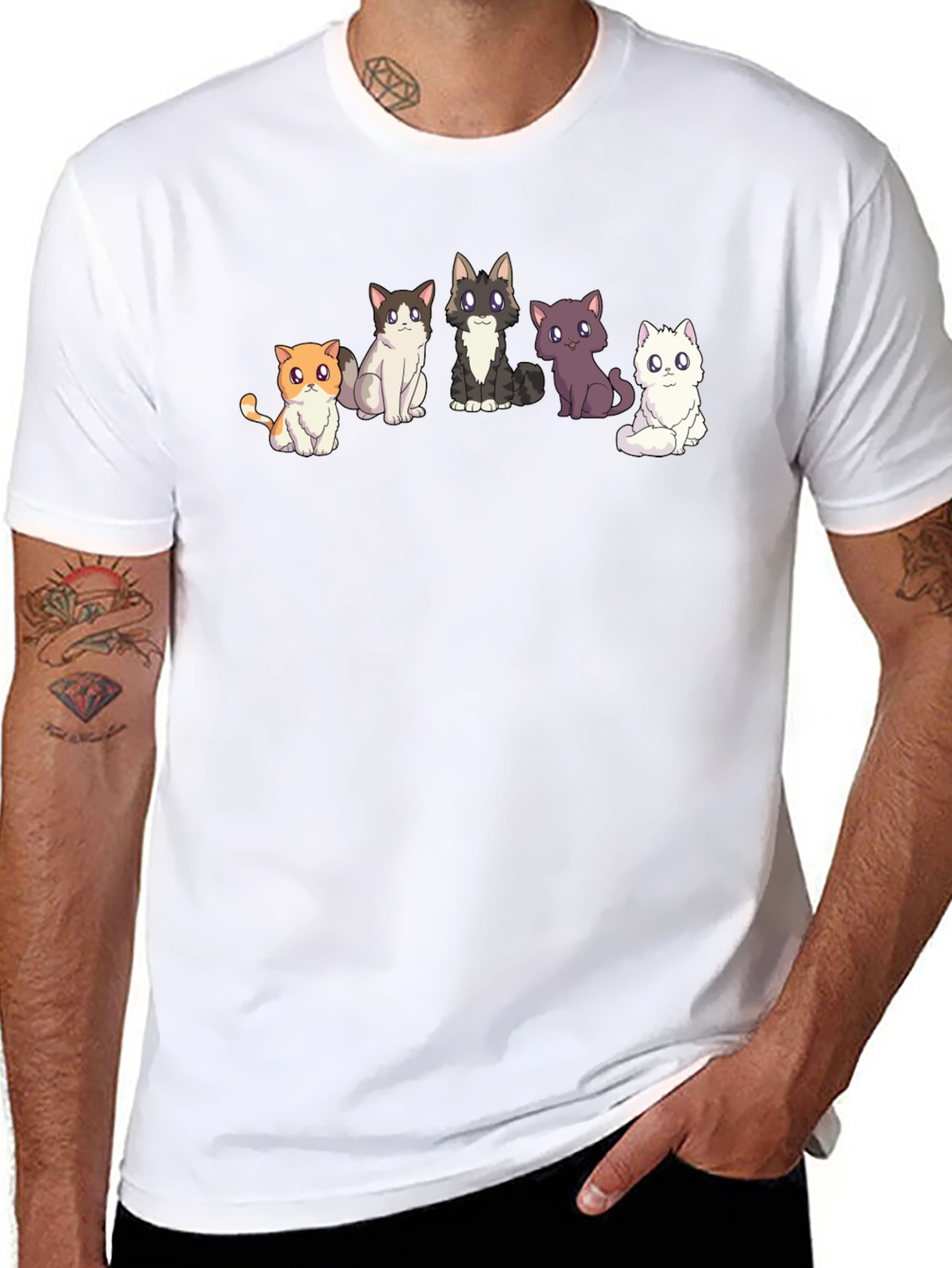 Cute Cartoon Cat T-Shirt