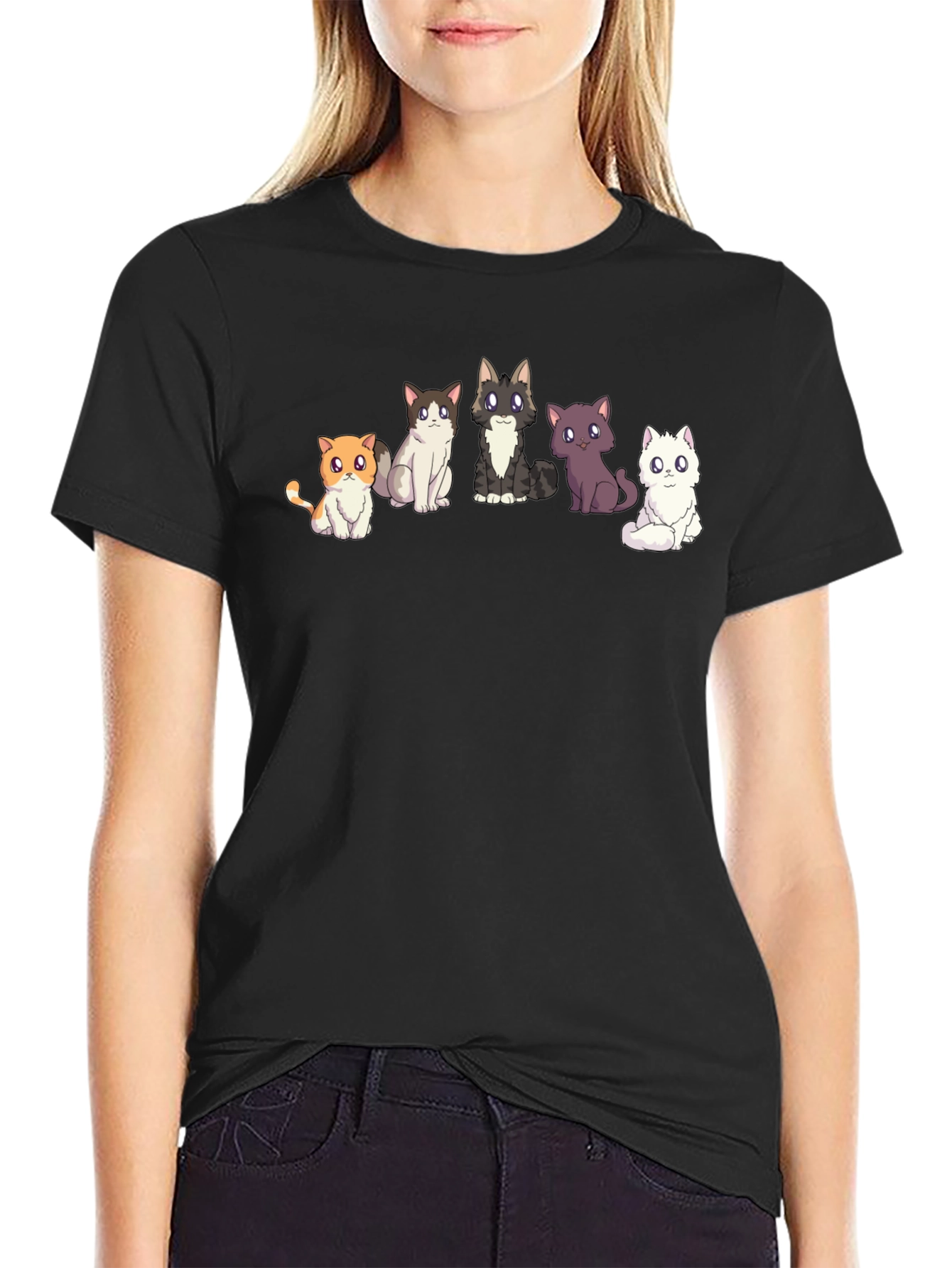 Cute Cartoon Cat T-Shirt
