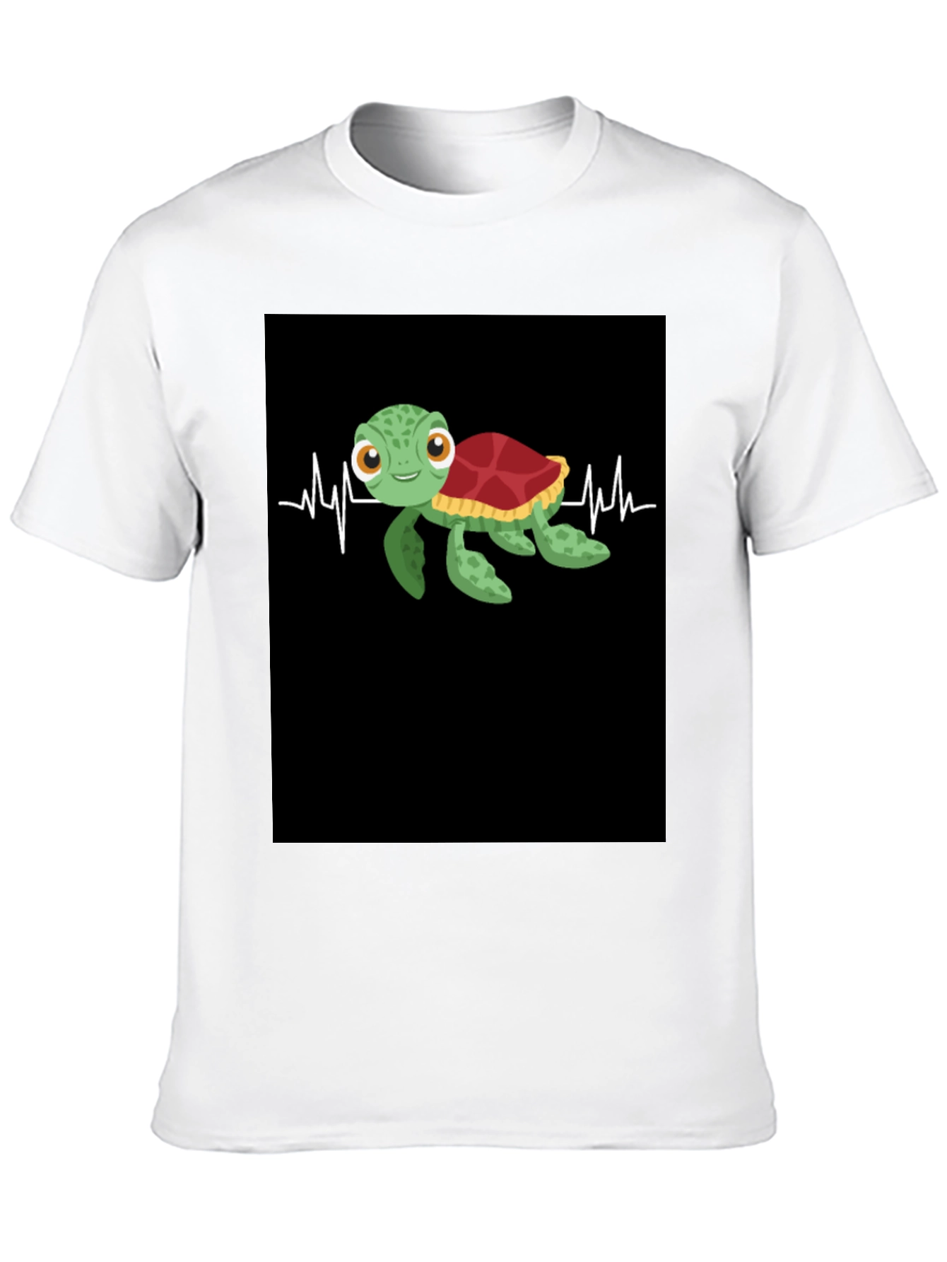 Turtle Heartbeat Black T-Shirt