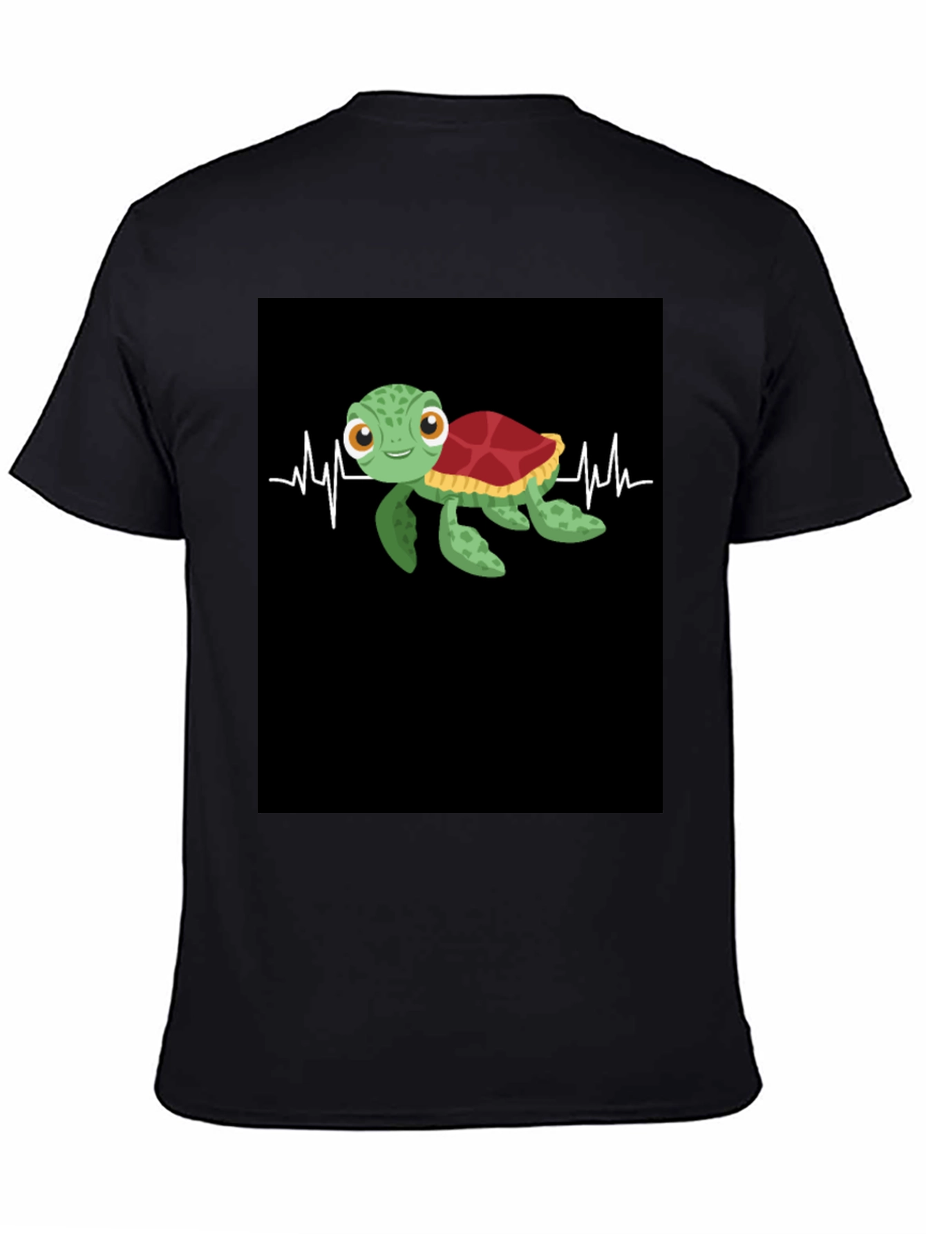 Turtle Heartbeat Black T-Shirt