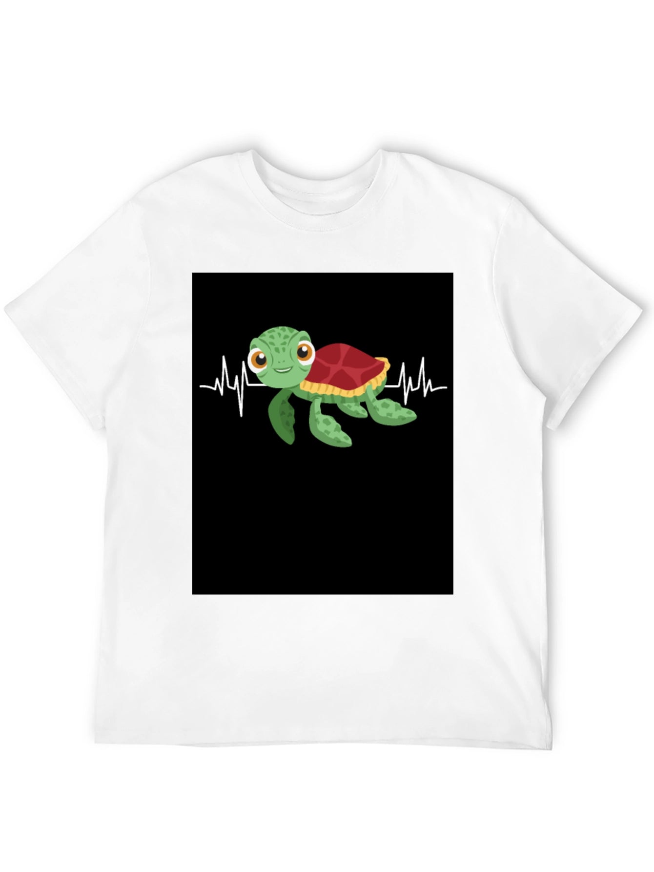 Turtle Heartbeat Black T-Shirt