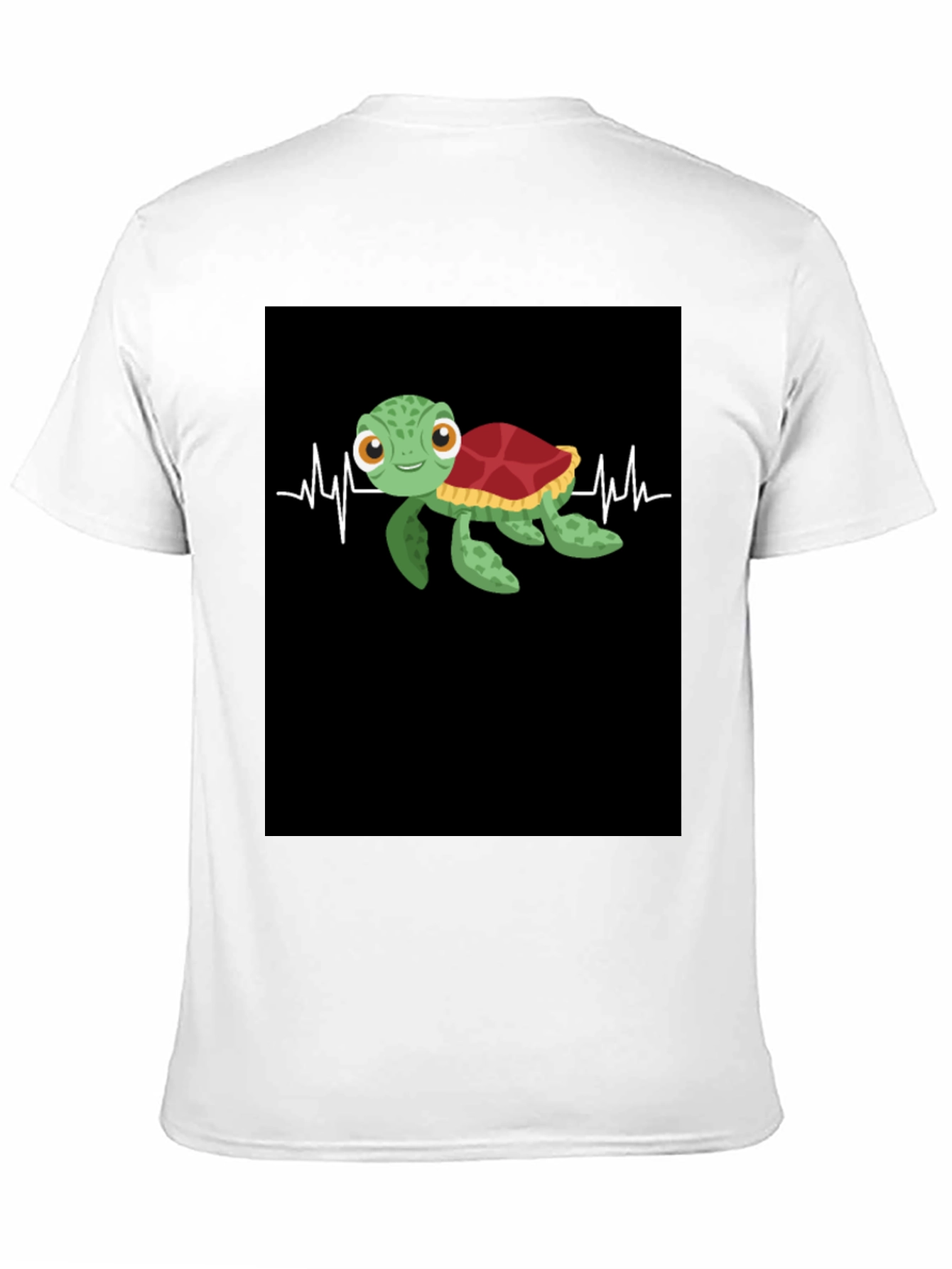 Turtle Heartbeat Black T-Shirt