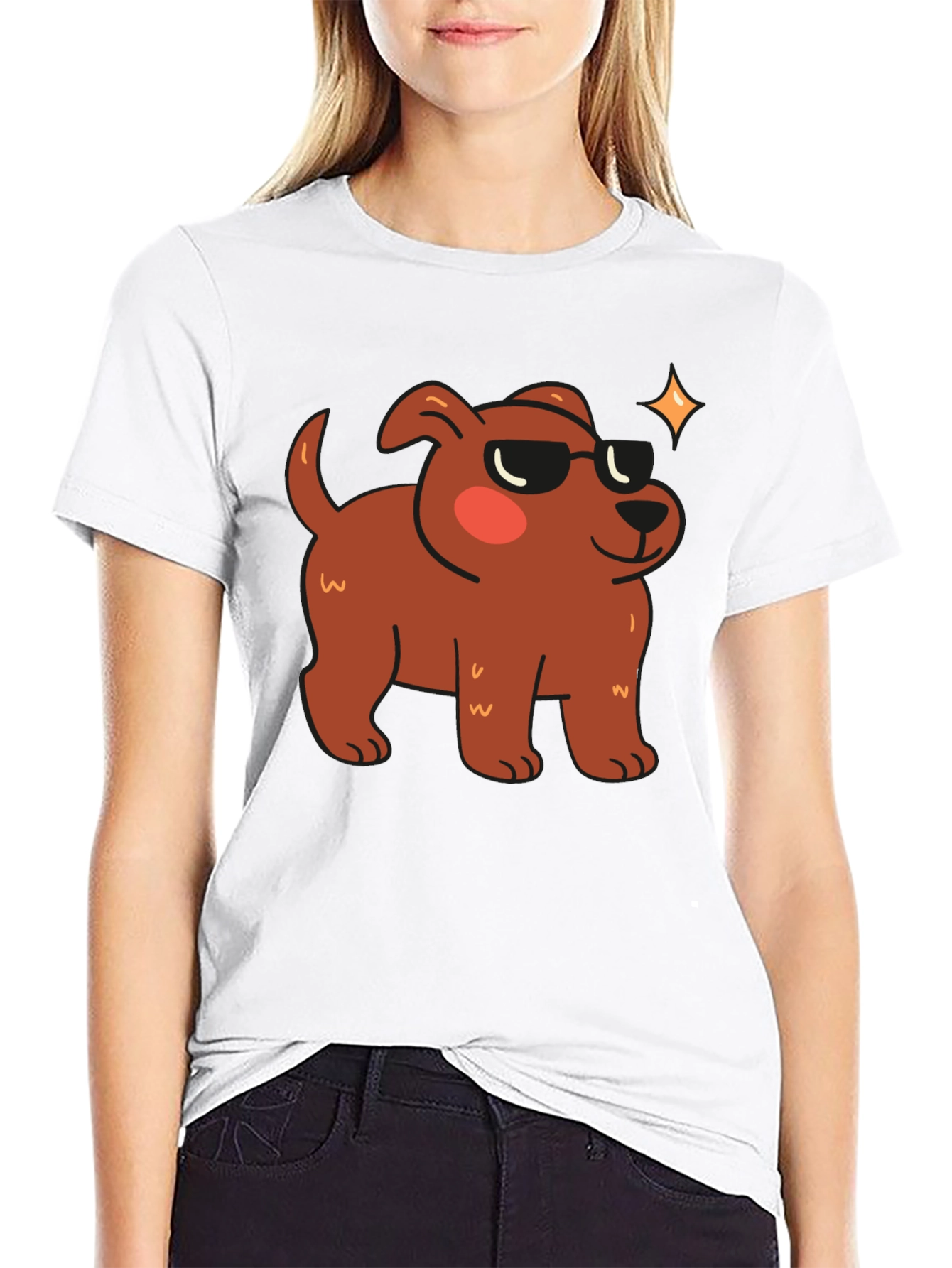 Cool Dog Graphic Tee - Black Casual Shirt
