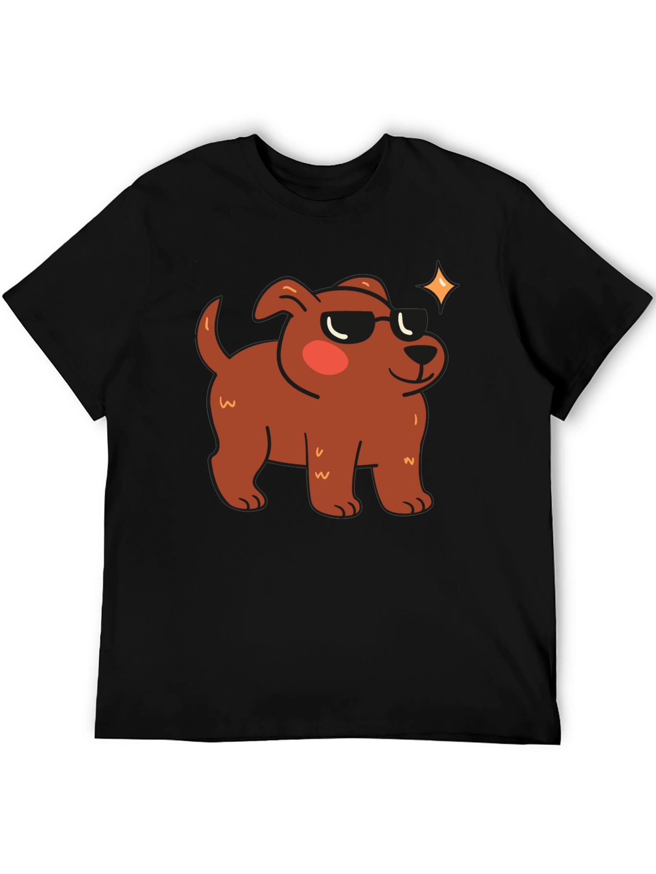 Cool Dog Graphic Tee - Black Casual Shirt