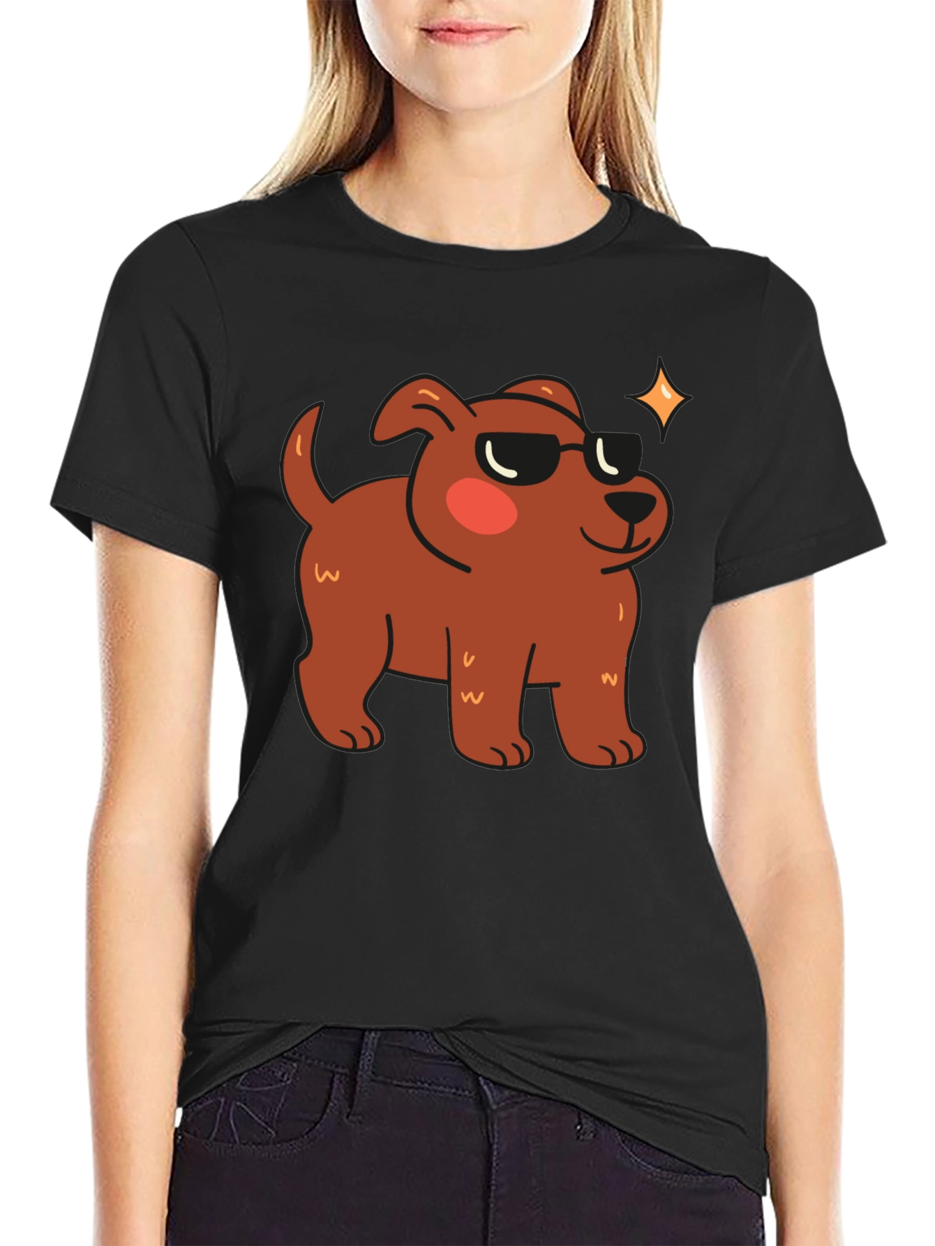 Cool Dog Graphic Tee - Black Casual Shirt