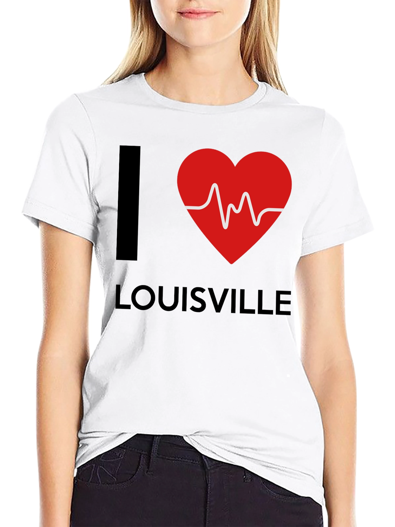 I Heart Louisville Black Graphic T-Shirt