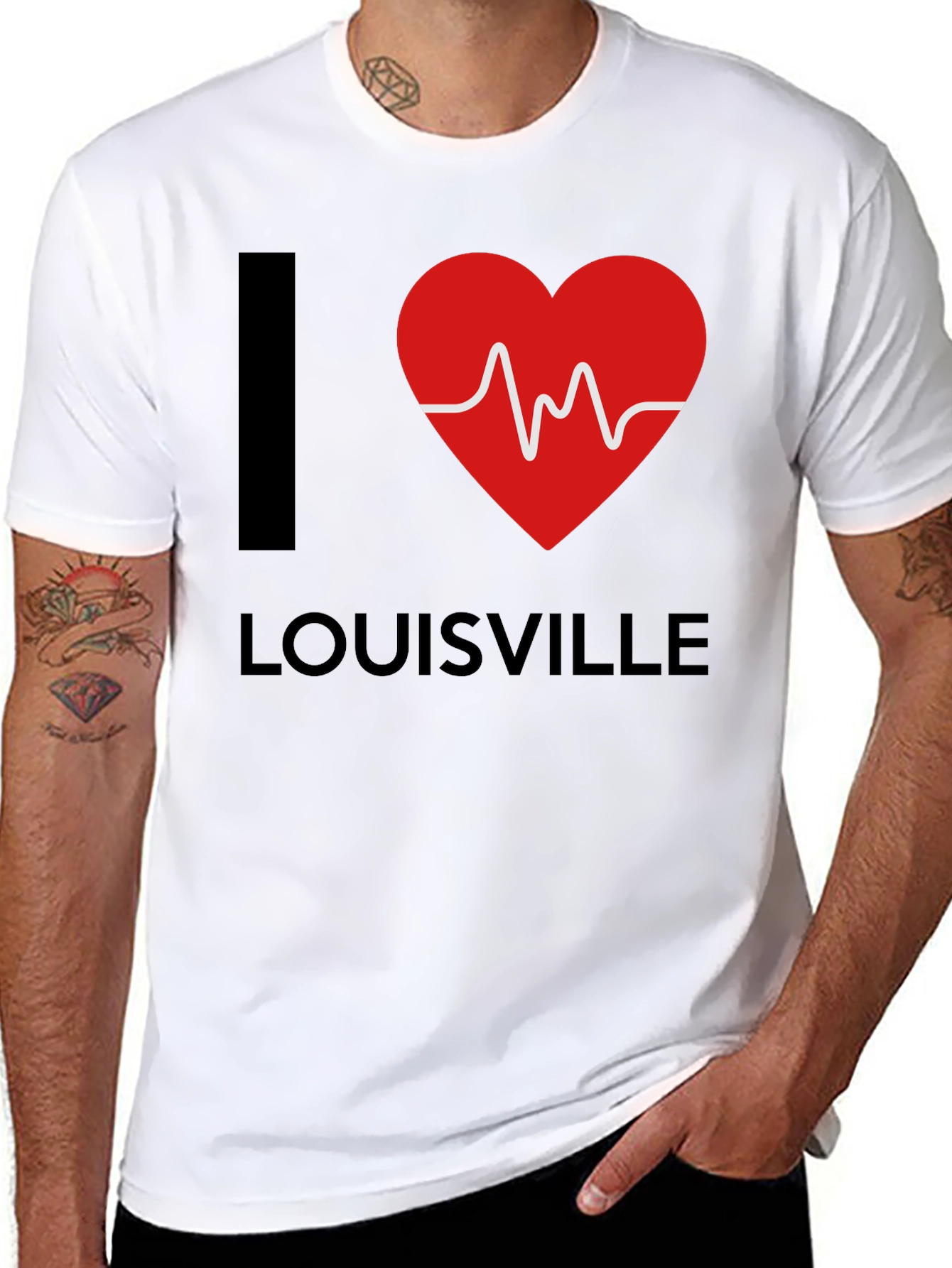 I Heart Louisville Black Graphic T-Shirt