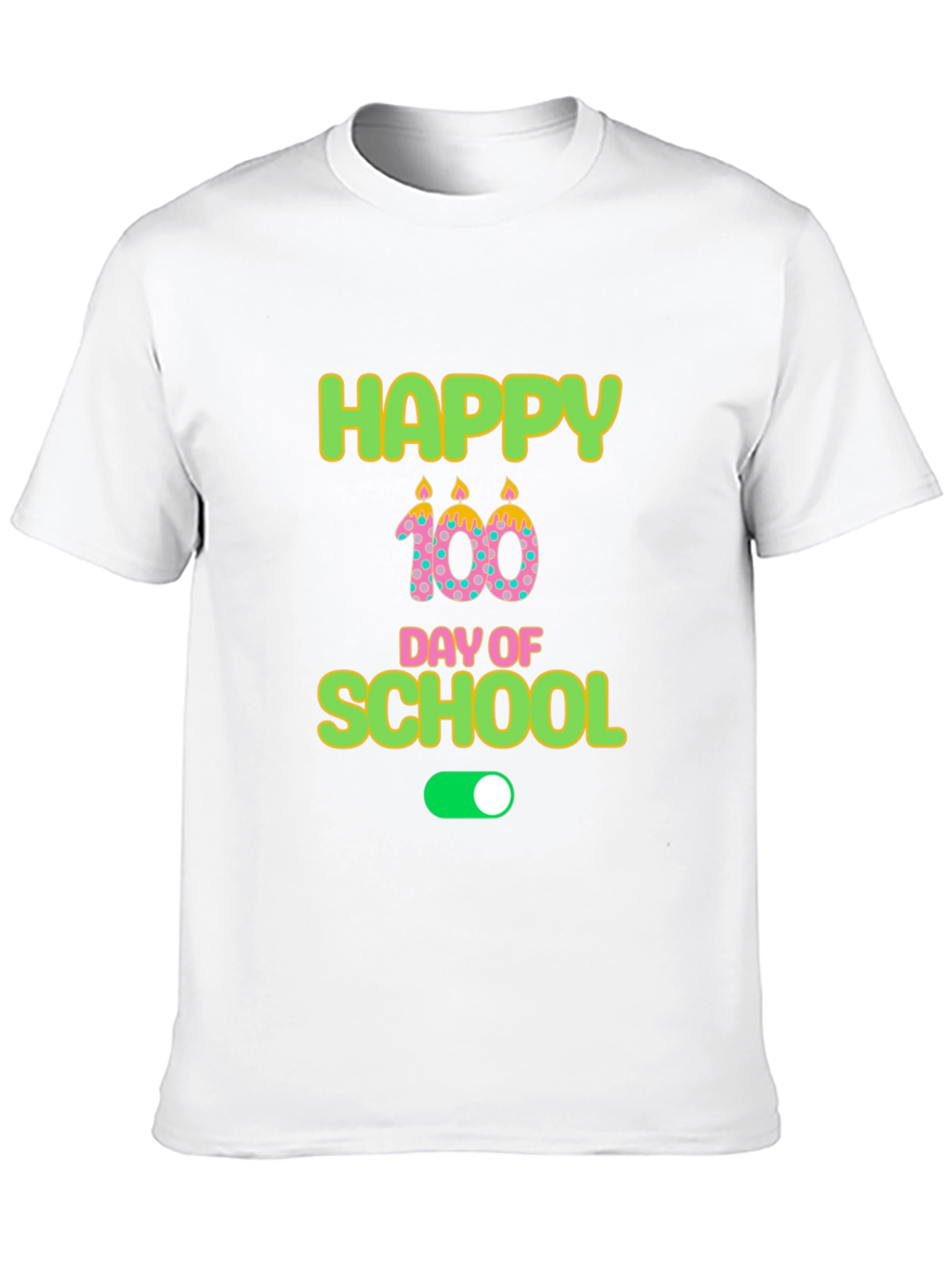 Happy 100th Day of School Black T-Shirt