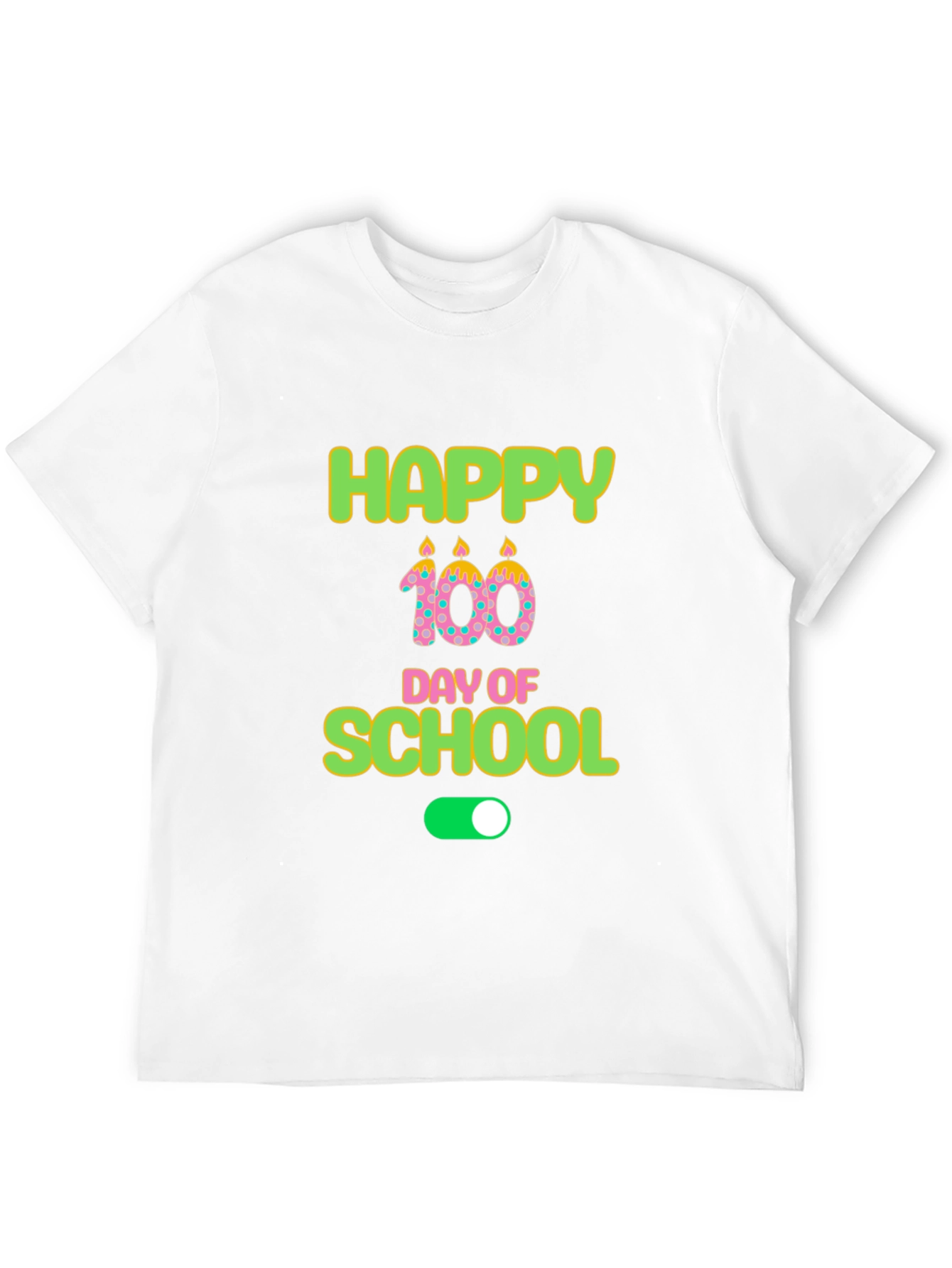 Happy 100th Day of School Black T-Shirt