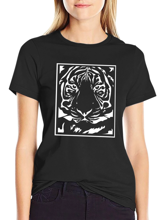 Bold Black Tiger Graphic Tee - Unique Style
