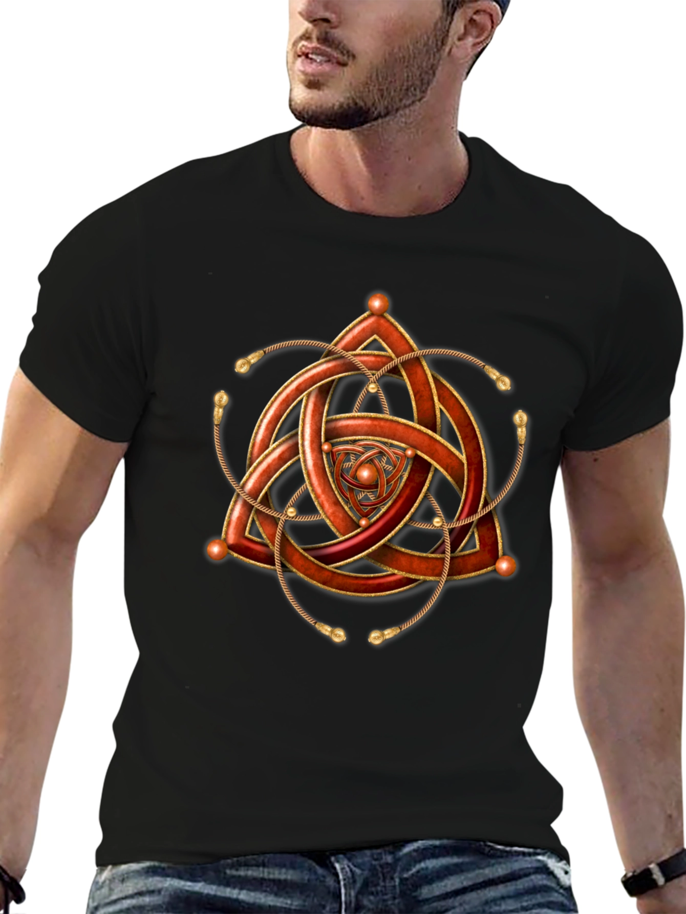 Celtic Knot Graphic Tee - Geometric Design