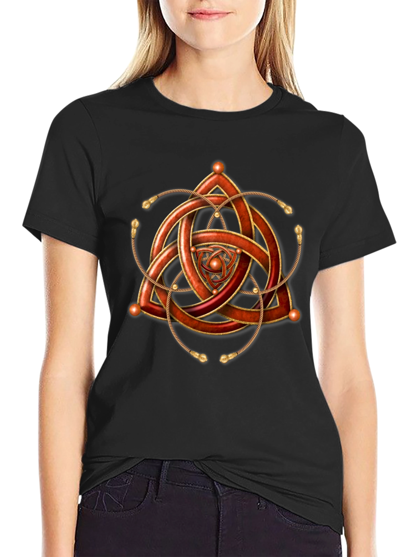 Celtic Knot Graphic Tee - Geometric Design