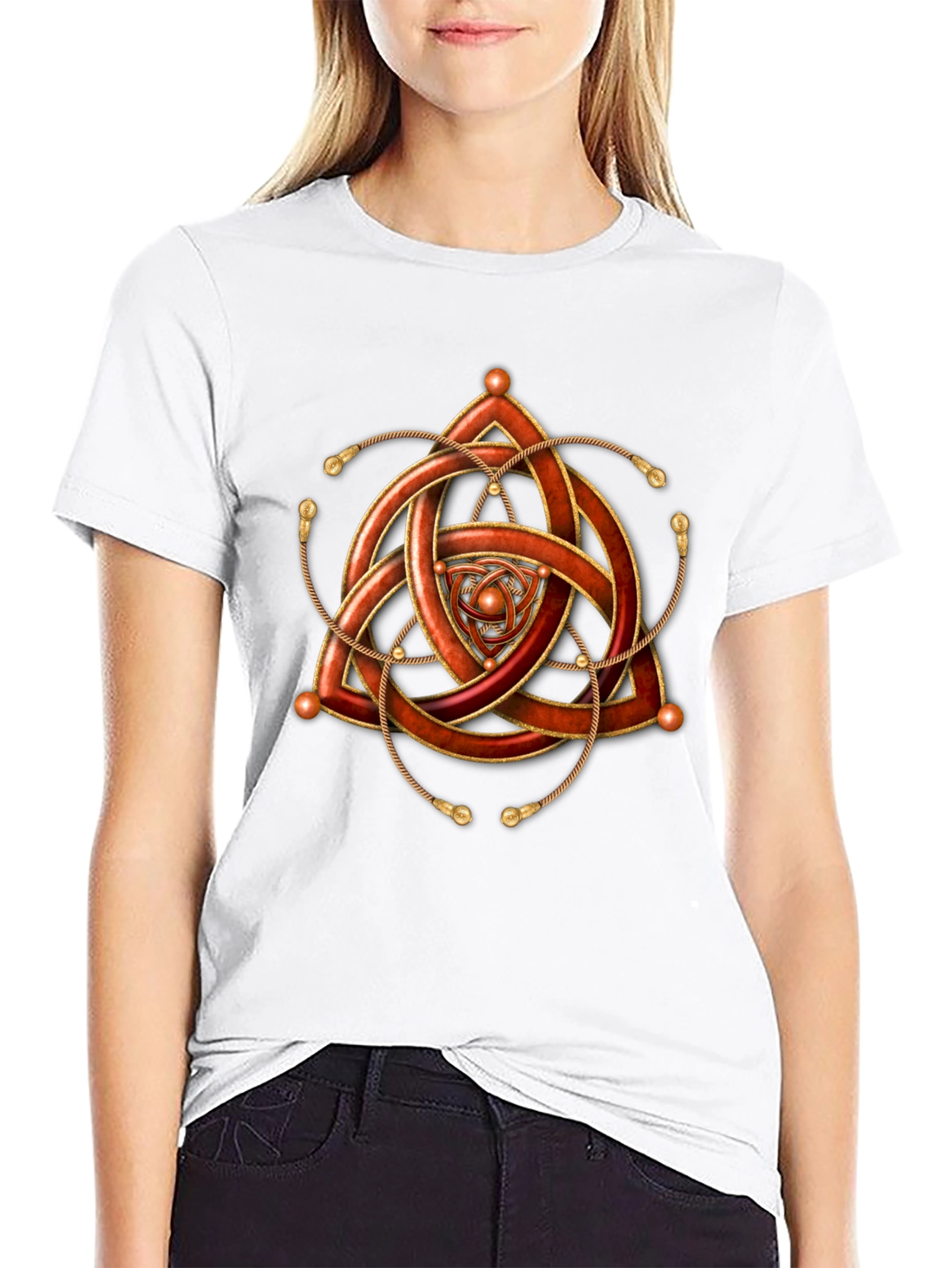 Celtic Knot Graphic Tee - Geometric Design
