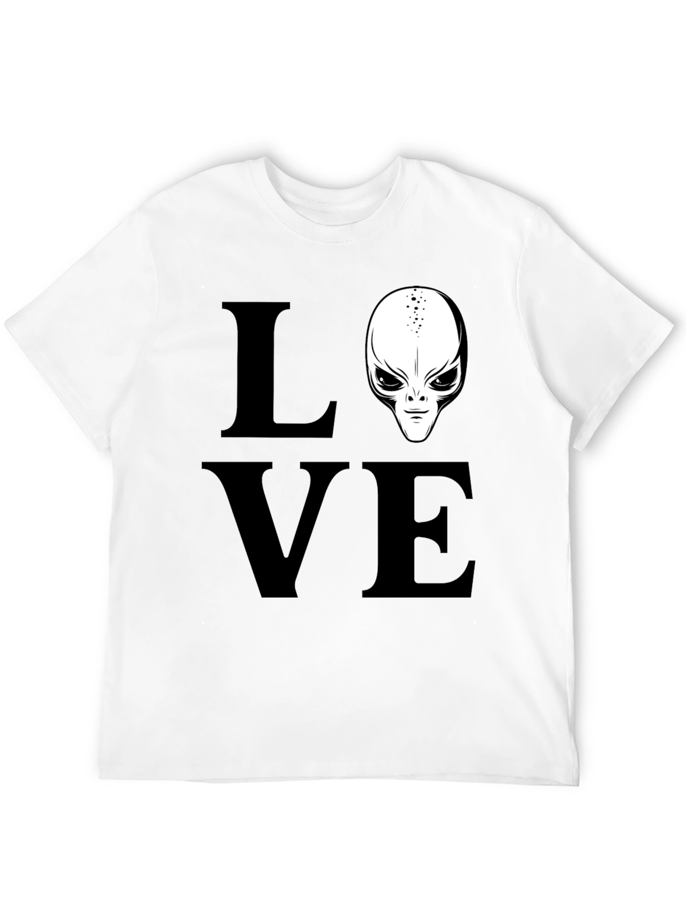 Love Alien Black T-Shirt Sci-Fi Design