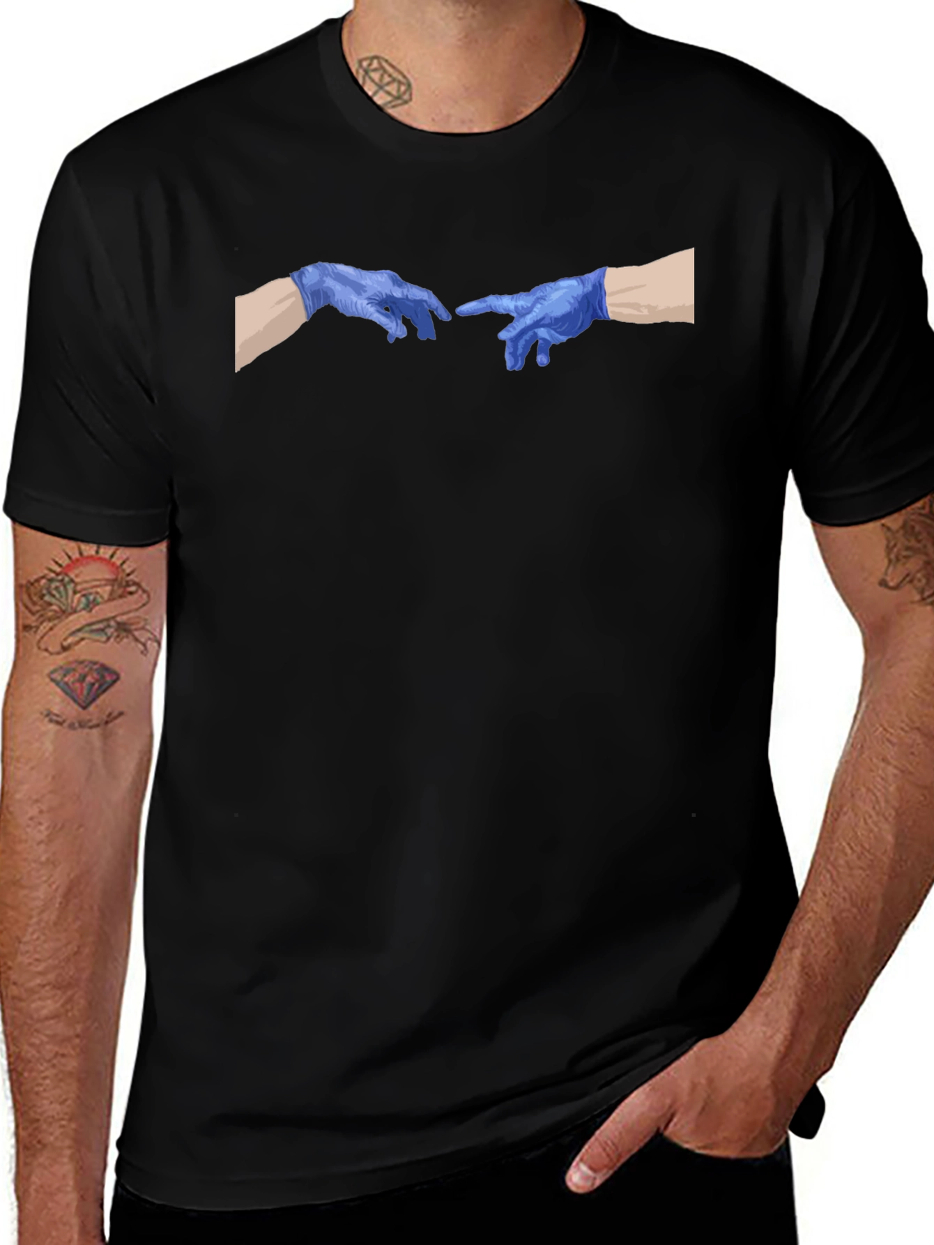 Creation of Adam Covid T-Shirt - Black