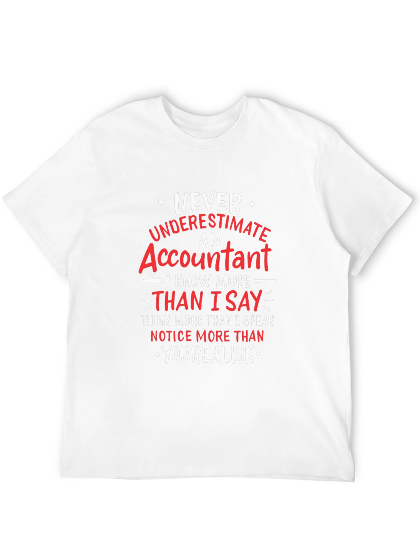 Accountant T-Shirt - Never Underestimate