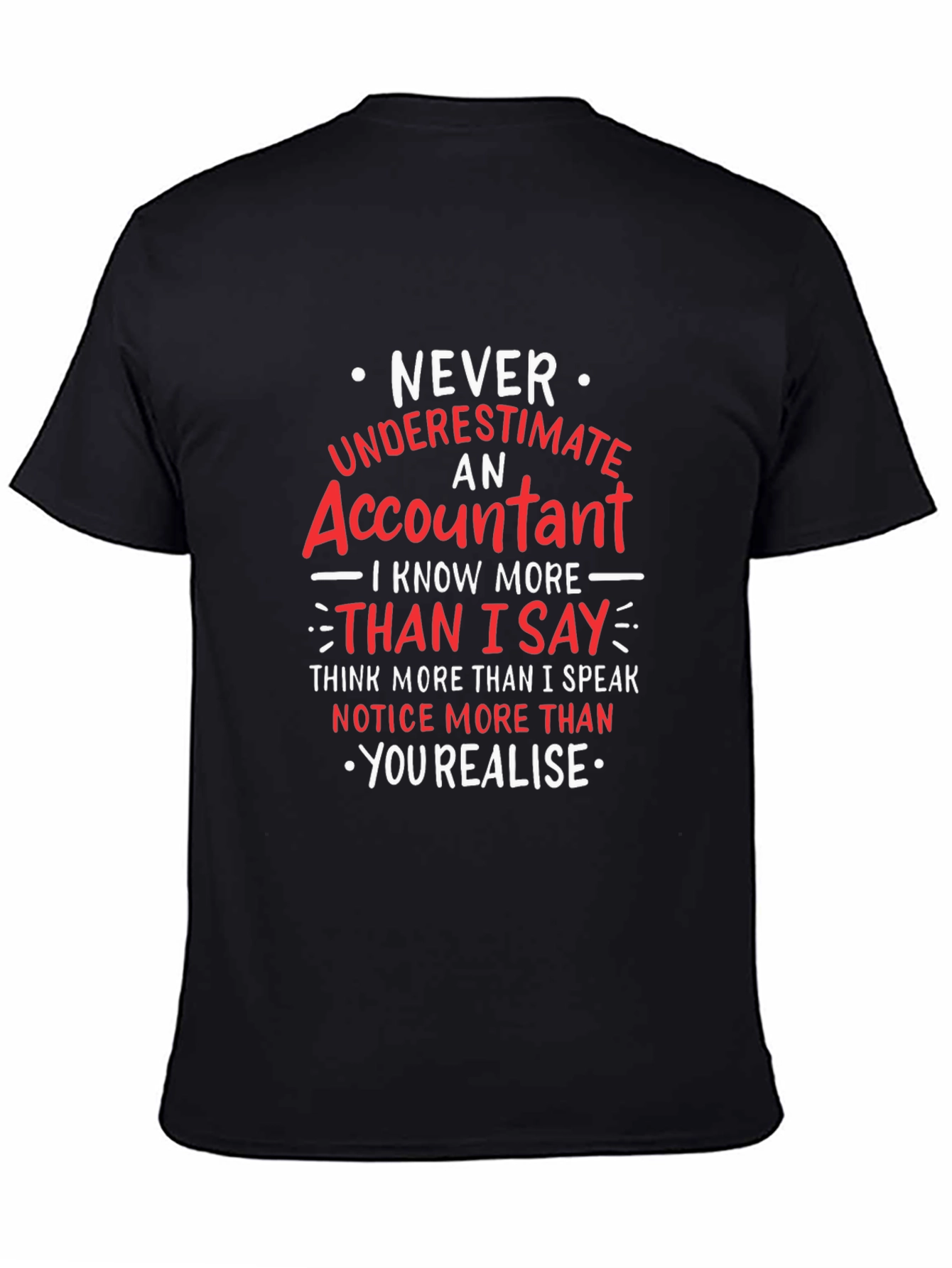 Accountant T-Shirt - Never Underestimate