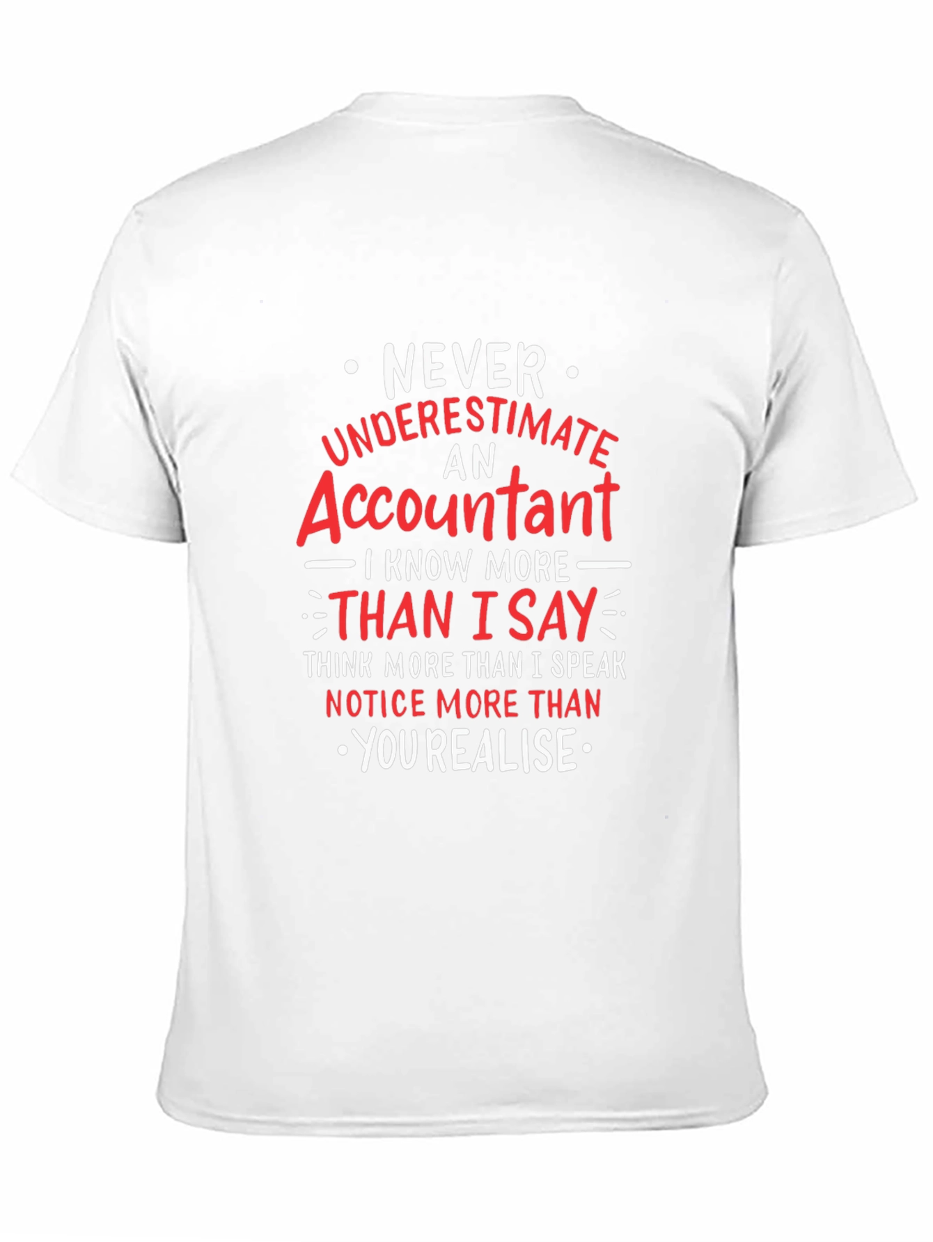 Accountant T-Shirt - Never Underestimate