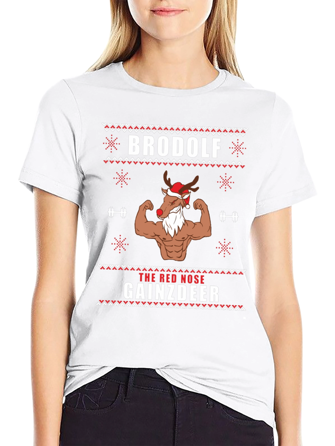 Brodolf Gainzdeer Ugly Christmas T-Shirt