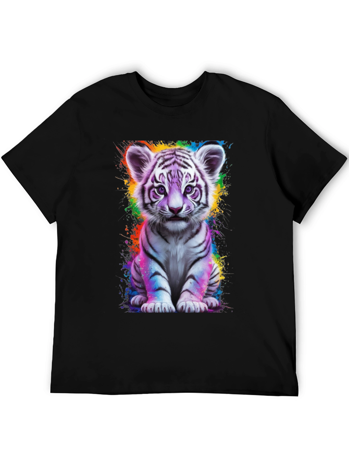Cute Tiger Cub Graphic T-Shirt