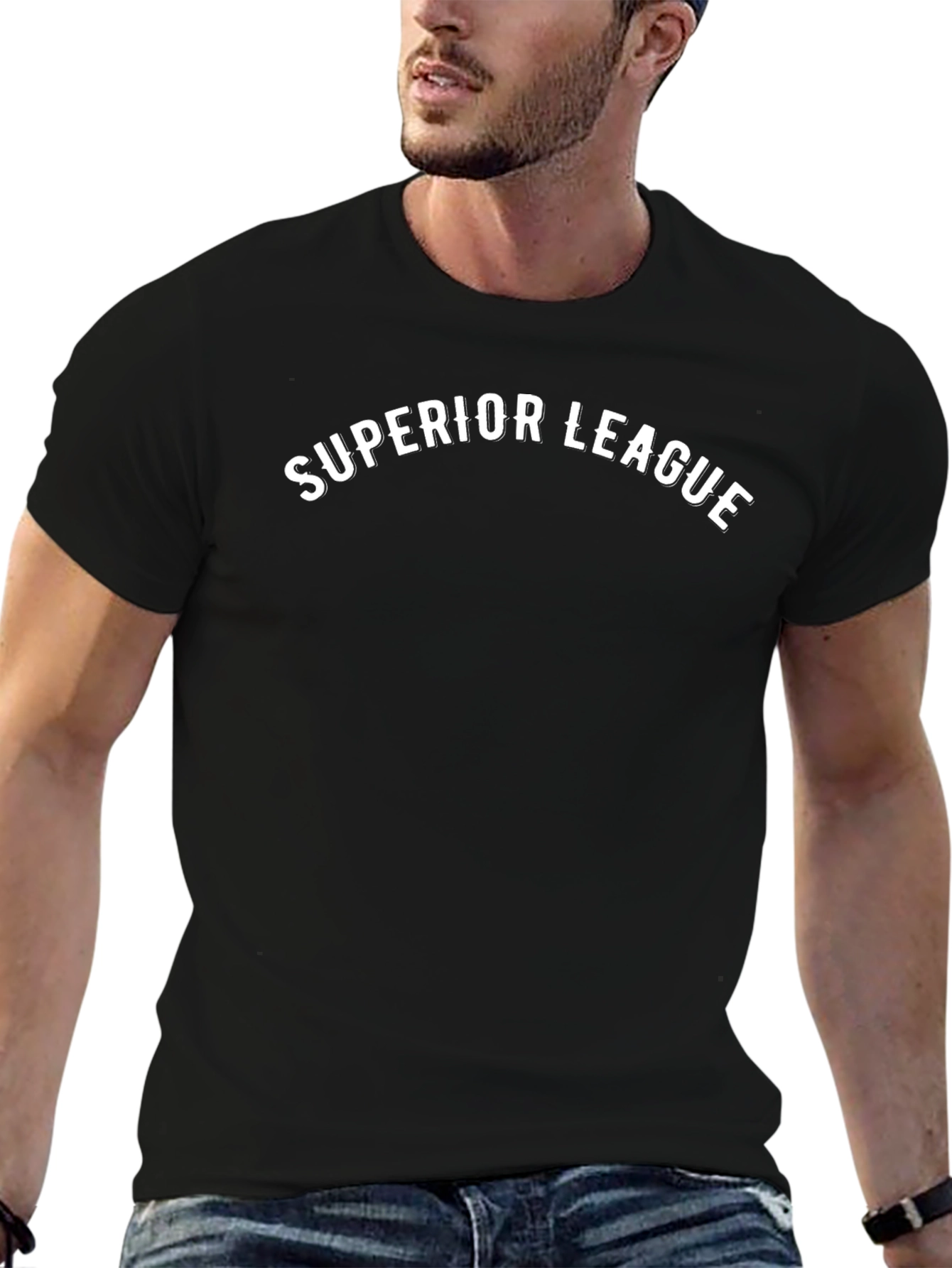 Superior League Black Graphic T-Shirt
