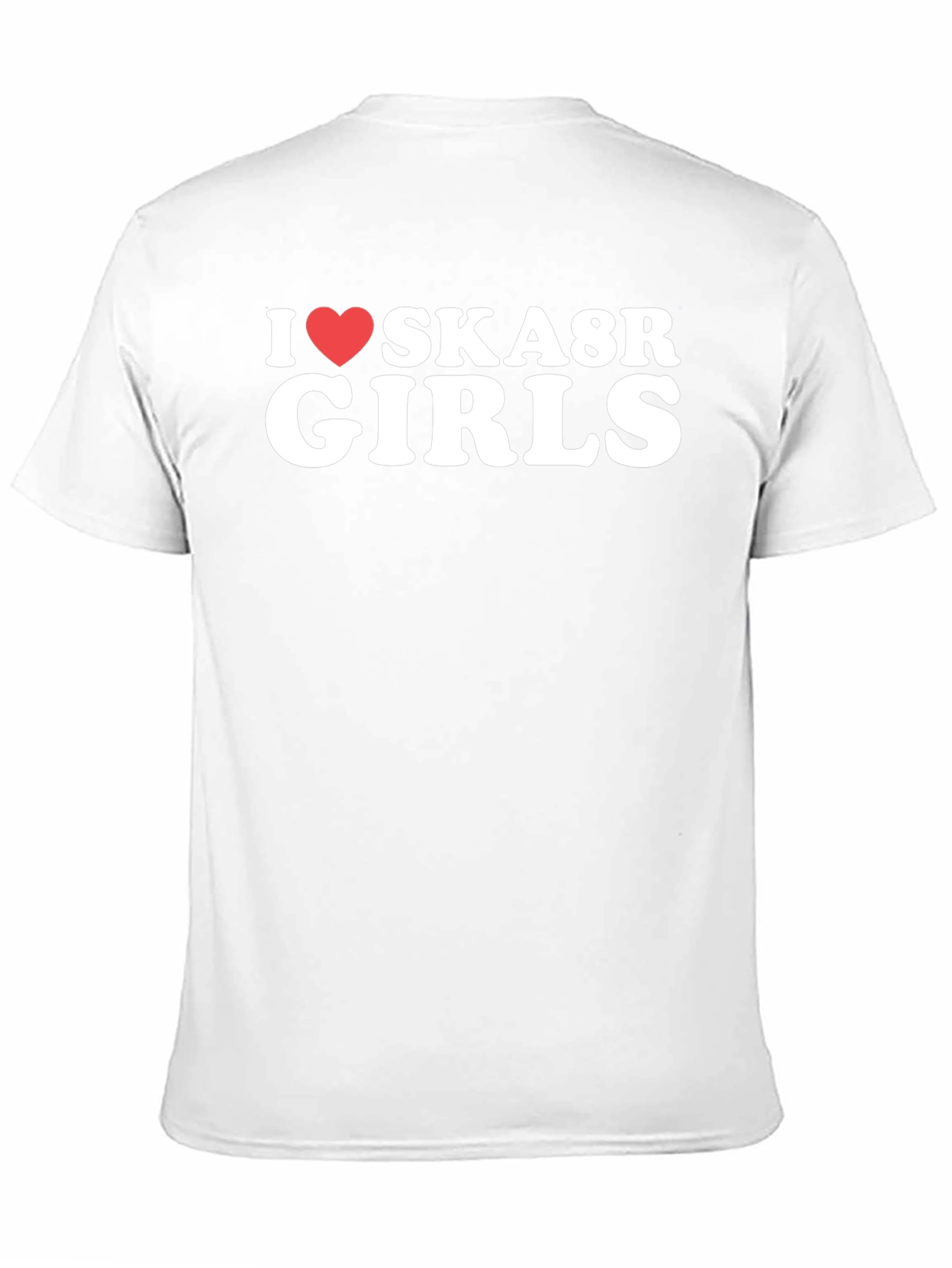 I Love Ska8r Girls Black Graphic Tee