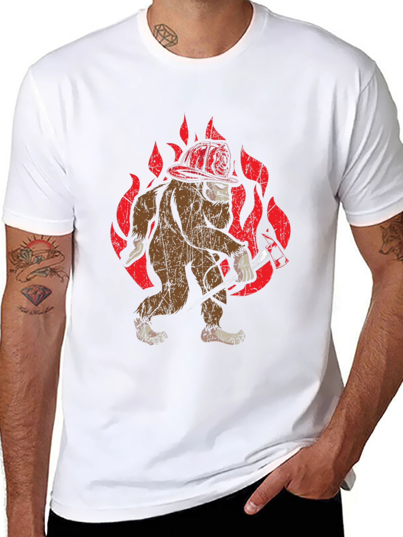 Bigfoot Firefighter T-Shirt