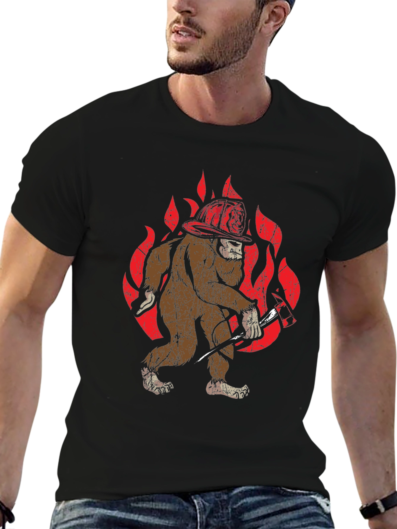 Bigfoot Firefighter T-Shirt