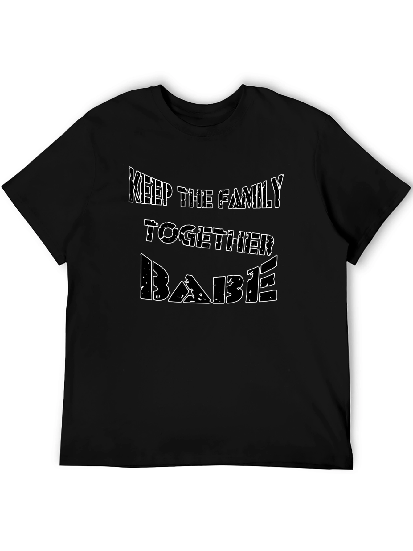 Keep The Family Together Babe Black Tee
