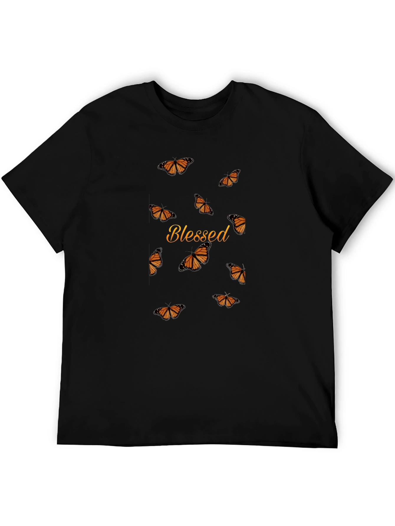 Blessed Butterfly Graphic Tee - Stylish Black Shirt