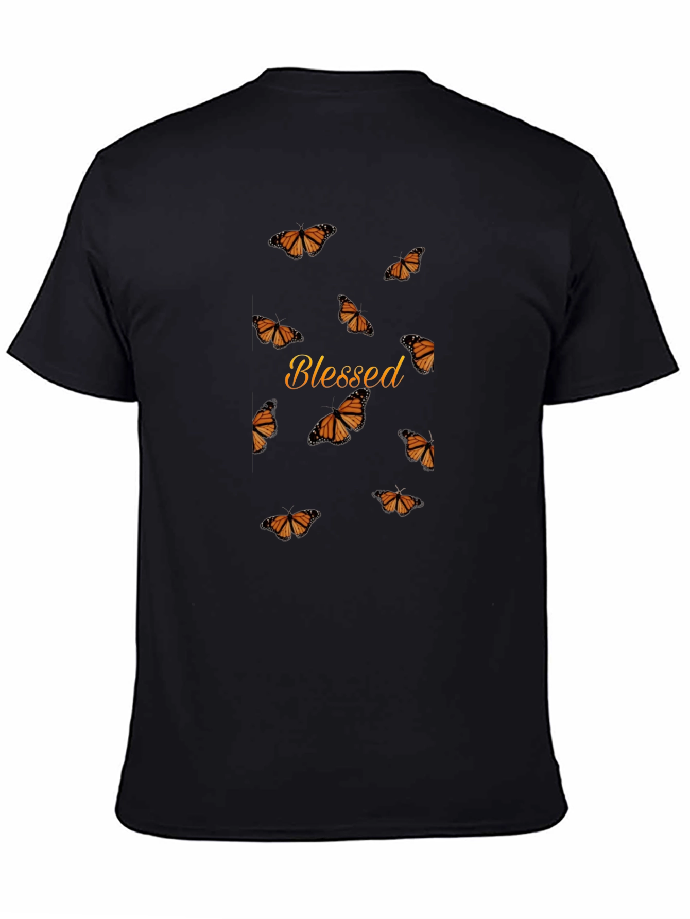 Blessed Butterfly Graphic Tee - Stylish Black Shirt