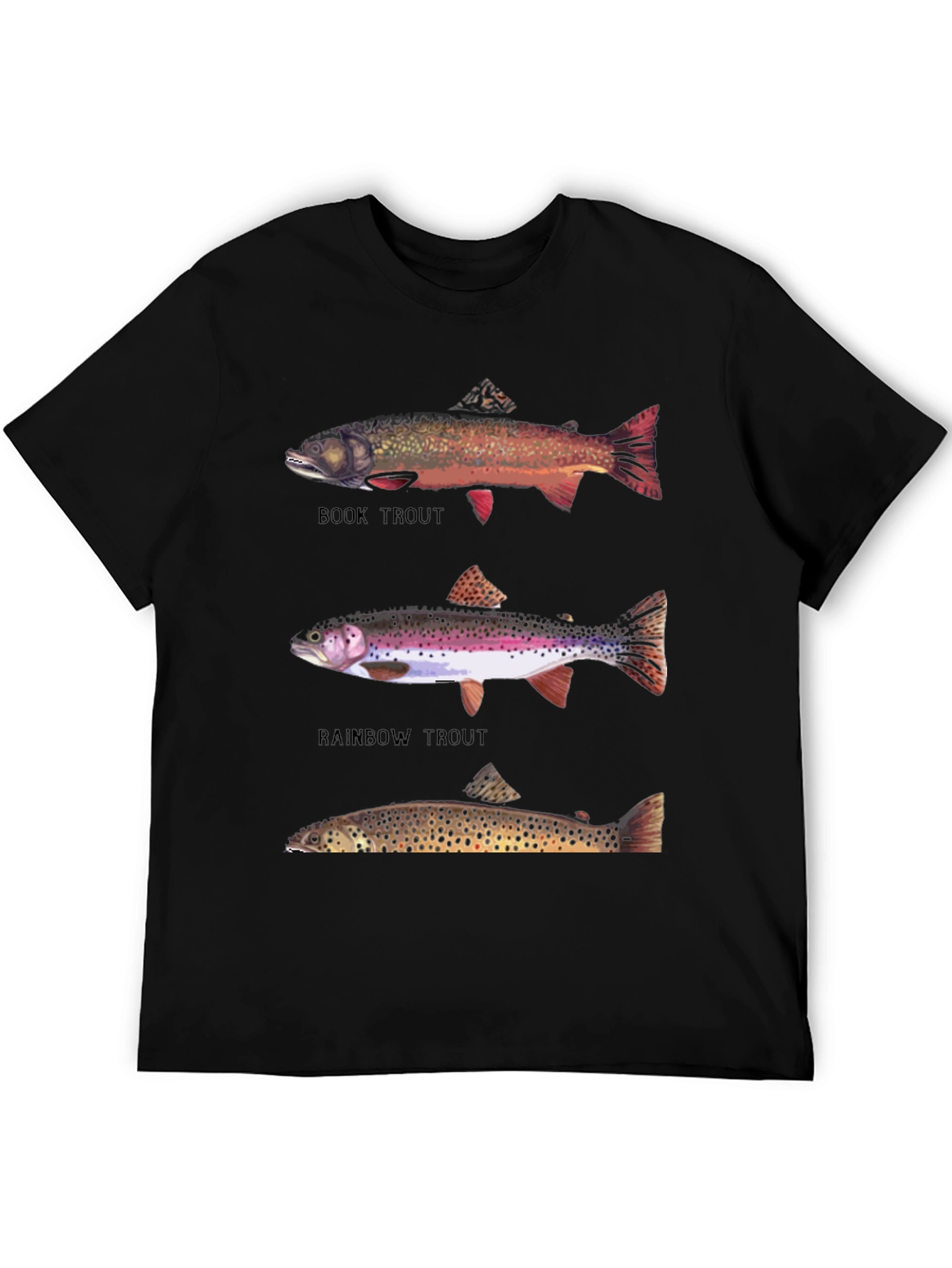 Trout Species Graphic Print T-Shirt
