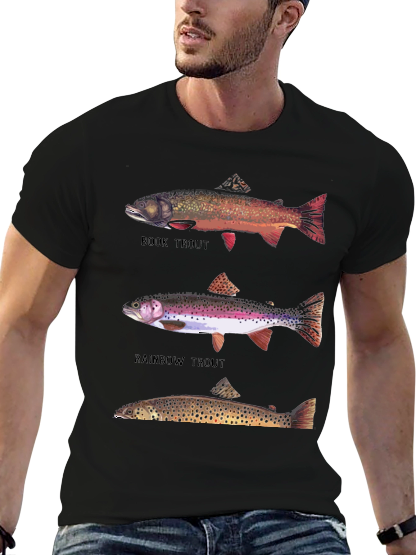 Trout Species Graphic Print T-Shirt