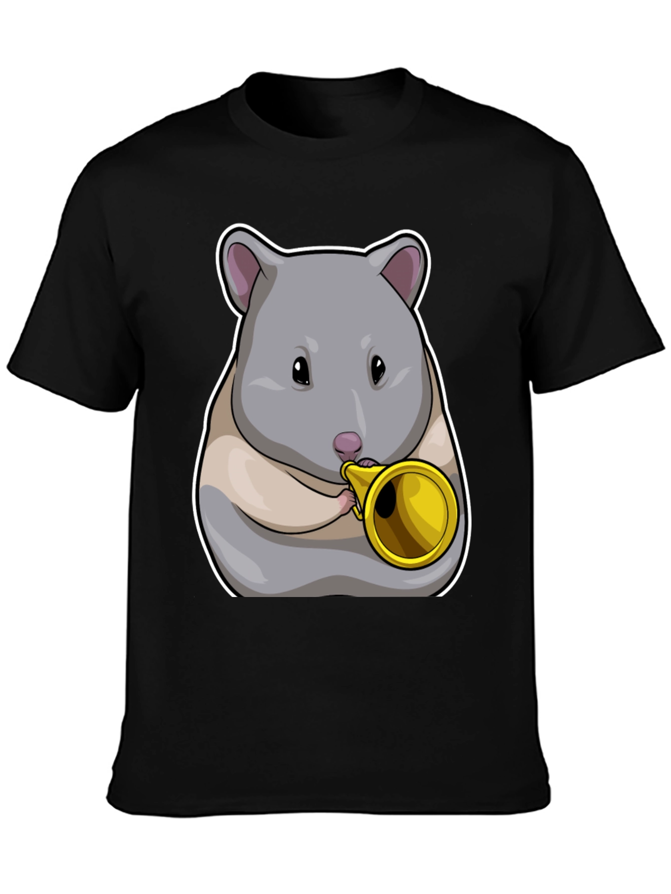 Hamster Trumpet T-Shirt - Musical Animal Tee