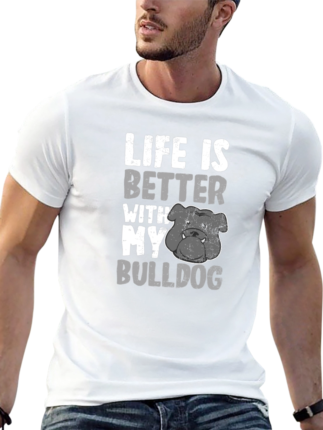 Life Is Better With My Bulldog T-Shirt Black