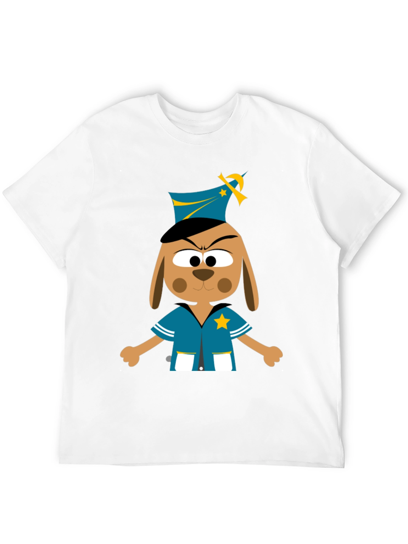 Cartoon Dog Cop T-Shirt - Novelty Graphic Tee