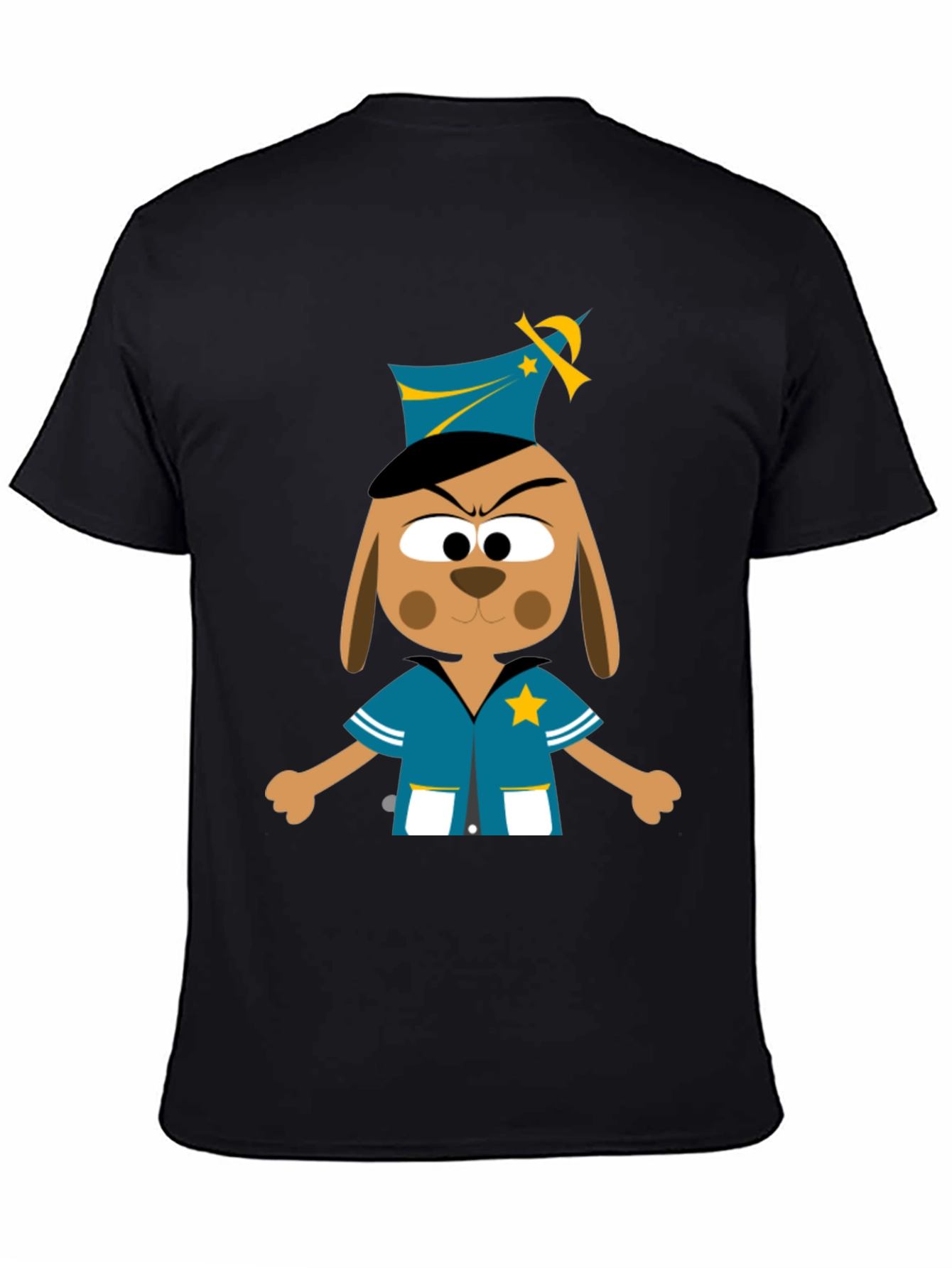 Cartoon Dog Cop T-Shirt - Novelty Graphic Tee