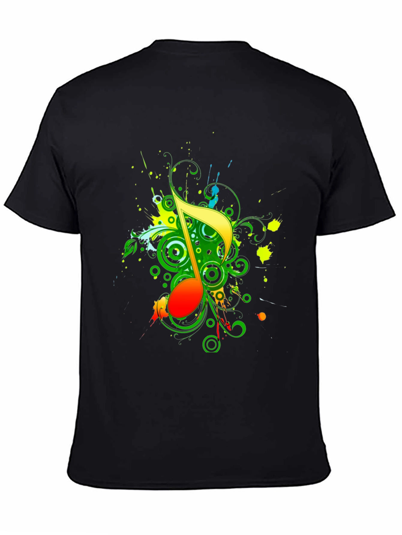 Vibrant Music Note Graphic T-Shirt