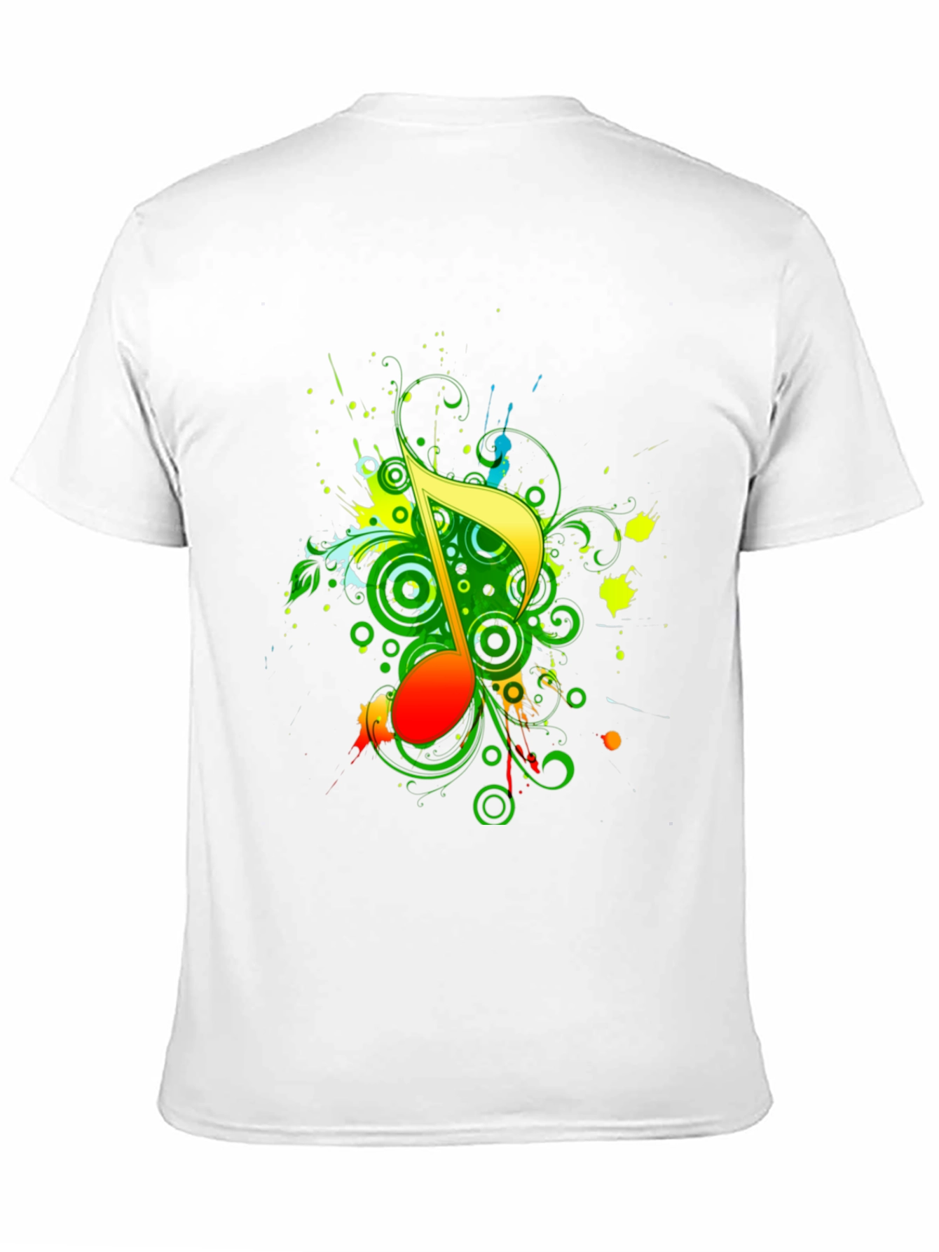 Vibrant Music Note Graphic T-Shirt
