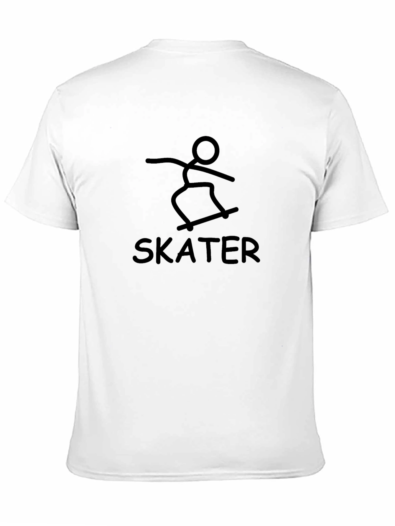 Skater Graphic Tee - Cool Stick Figure Design
